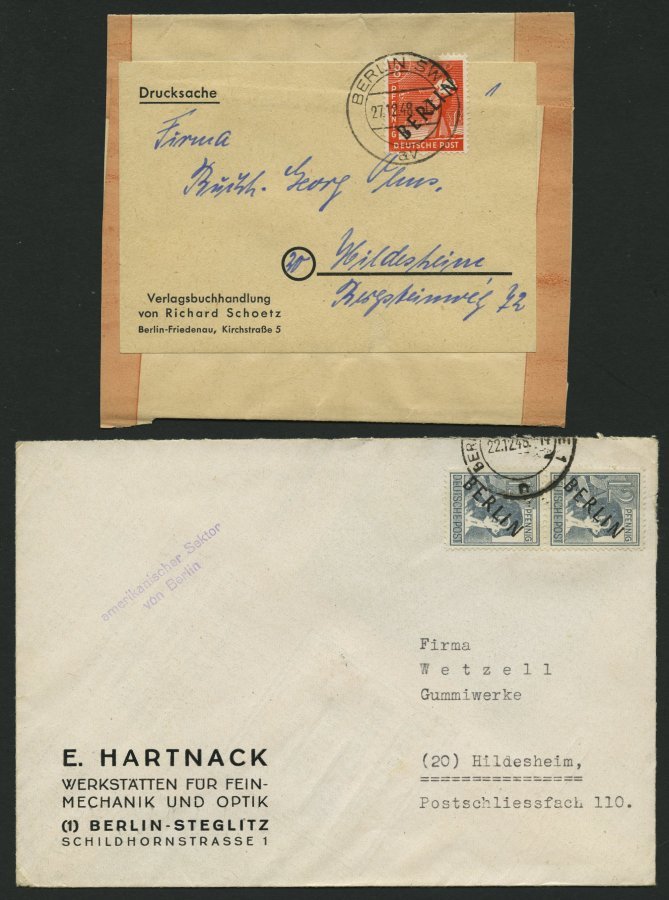 LOTS 1949, 8 Briefe Mit Verschiedenen Frankaturen, Meist Pracht - Used Stamps