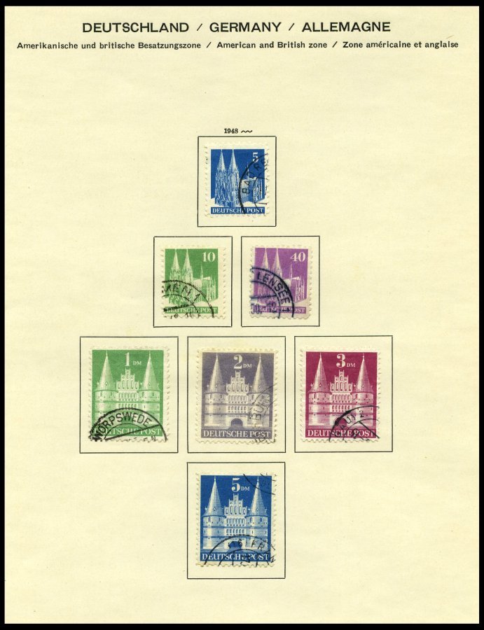 AMERIK. U. BRITISCHE ZONE SLG. O, Reichhaltige Gestempelte Sammlung Amerikanische Und Britische Zone Incl. Alliierte Bes - Other & Unclassified