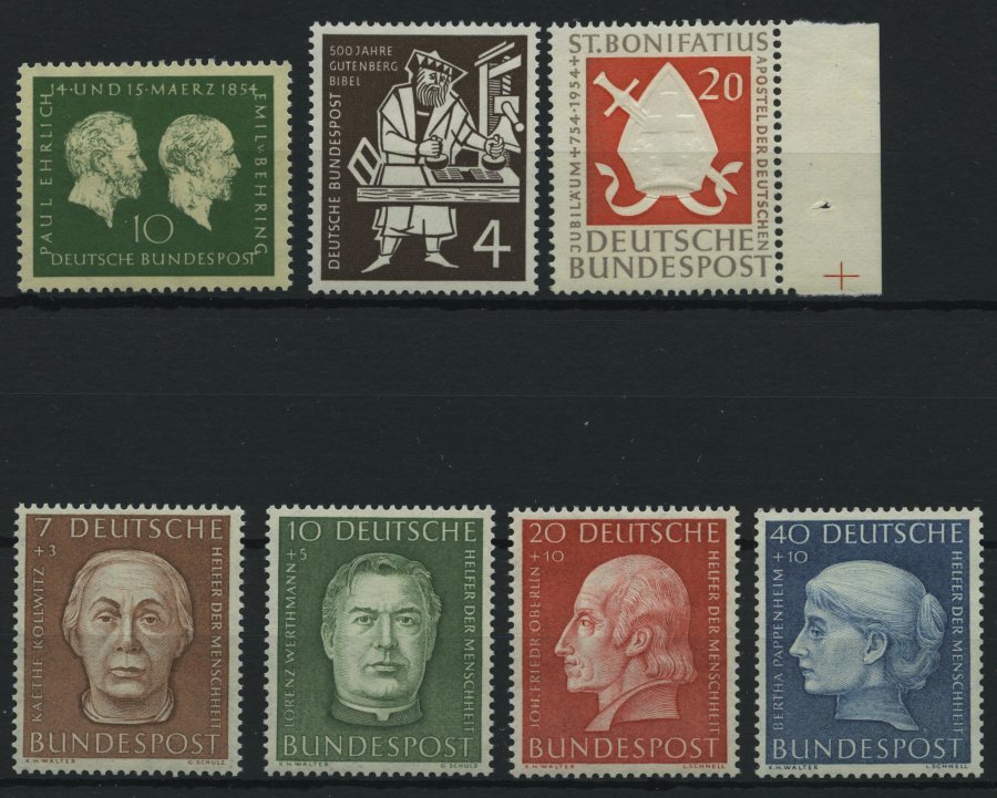 BUNDESREPUBLIK 197-203 **, 1954, 7 Prachtwerte, Mi. 77.80 - Otros & Sin Clasificación