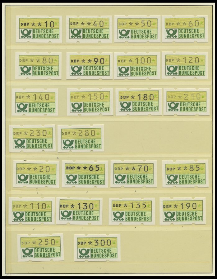 AUTOMATENMARKEN A 1 **, 1981/2, 4 Verschiedene Sätze, überwiegend Mit Rückseitigen Zähl-Nummern, Pracht - Viñetas De Franqueo [ATM]