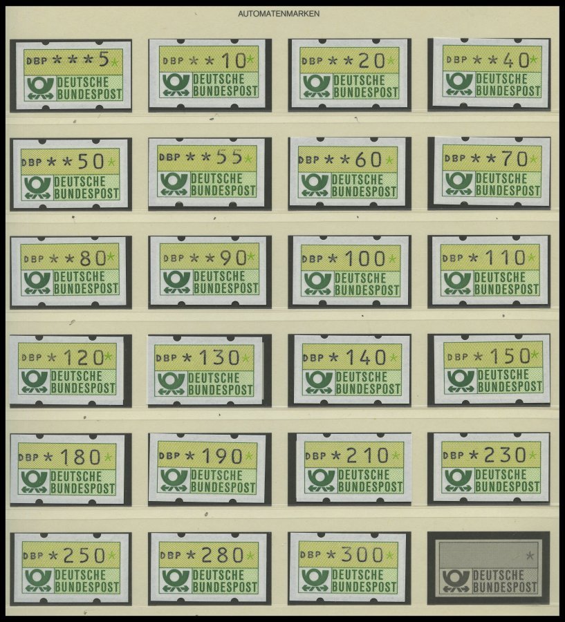 AUTOMATENMARKEN A 1 **, 1981/2, 4 Verschiedene Sätze, überwiegend Mit Rückseitigen Zähl-Nummern, Pracht - Machine Labels [ATM]