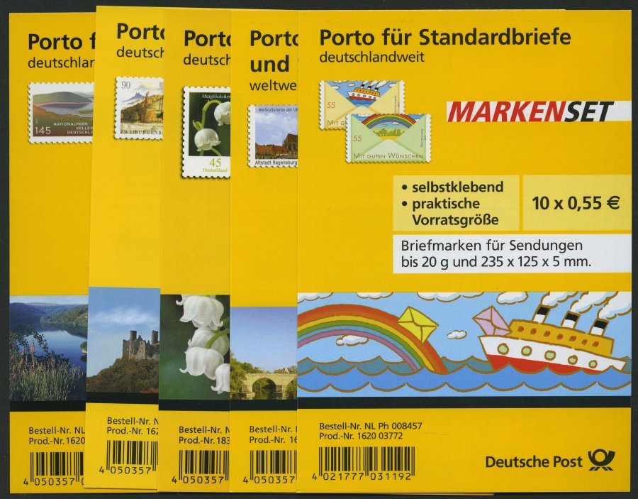 FOLIENBLÄTTER FB 13-17 **, 2011, 5 Folienblätter Komplett, Pracht, Mi. 130.- - Unused Stamps