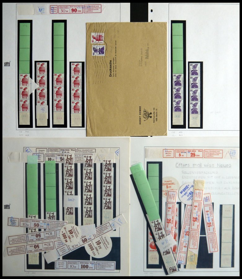 ROLLENMARKEN A. 694-703,773R **, 1971/3, Sammlung Unfallverhütung Mit Vielen Besseren Ausgaben, 3er-, 5er- Und 6er-Strei - Rollo De Sellos