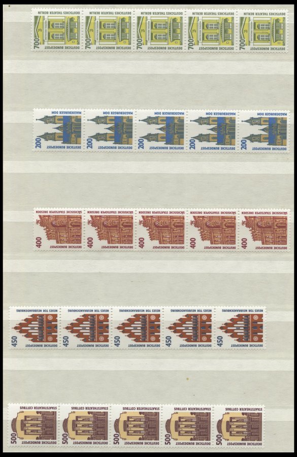 ROLLENMARKEN Aus 1340-1938 **, 1987-94, Dublettenpartie Rollenmarken Sehenswürdigkeiten, Pracht - Rollo De Sellos