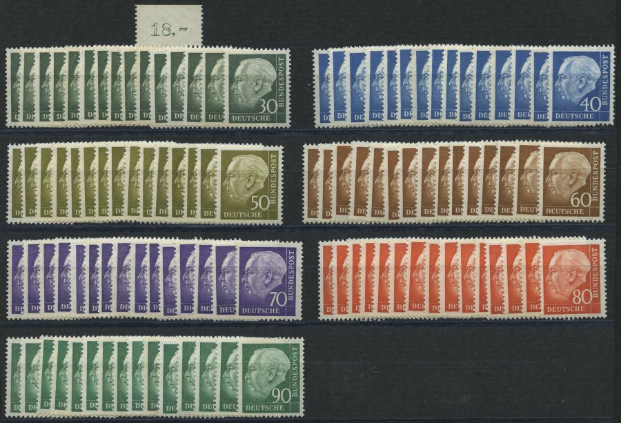 ENGROS 259-65 **, 1960, Heuss II, 15 Sätze Fast Nur Pracht, Mi. 600.- - Variedades Y Curiosidades