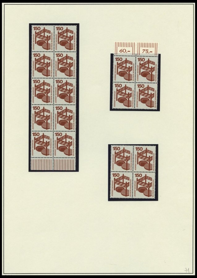 BUNDESREPUBLIK 694-703 Paar **, 1971, Unfallverhütung In Waagerechten Paaren (9x), Pracht, Mi. 630.- - Variedades Y Curiosidades