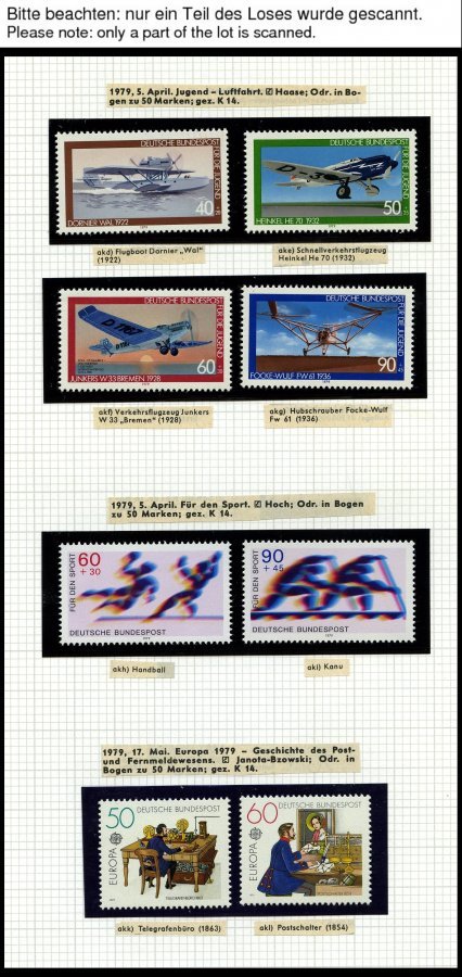 JAHRGÄNGE 1000-1117 **, 1979-81, 3 In Den Hauptnummern Komplette Jahrgänge, Pracht - Used Stamps