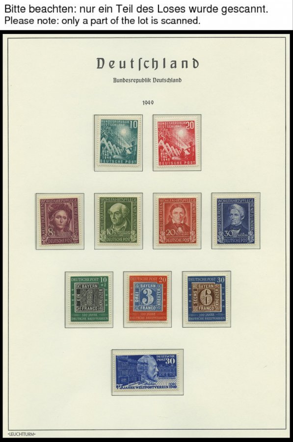 SAMMLUNGEN **, 1949-1979, Bis Auf Den Posthornsatz Komplette Postfrische Sammlung Bundesrepublik Im Leuchtturm Falzlosal - Otros & Sin Clasificación