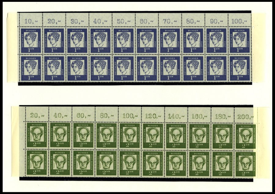 SAMMLUNGEN **,o , überkomplette Sammlung Bundesrepublik Von 1954-2003 (ohne 1986-88) In 12 Leuchtturmalben, Oft Bis Zu 2 - Otros & Sin Clasificación