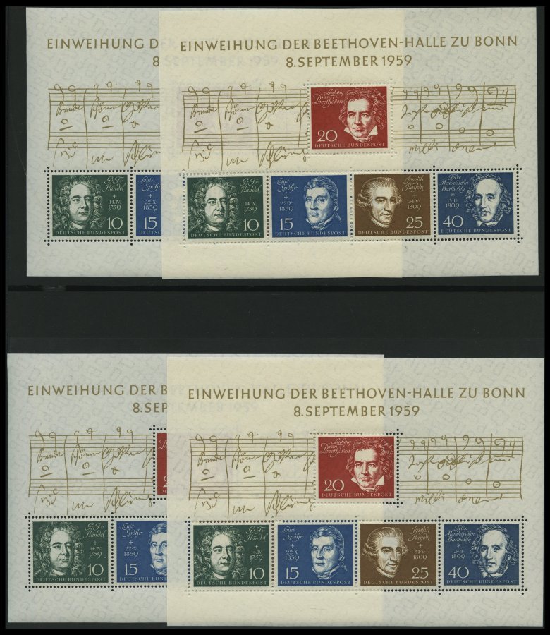 LOTS Bl. **, 1959-86, Partie Blocks, U.a. Bl. 2 (23x), Bl. 3 (13x) Etc., Nur Prachterhaltung, Mi. 1400.- - Usados