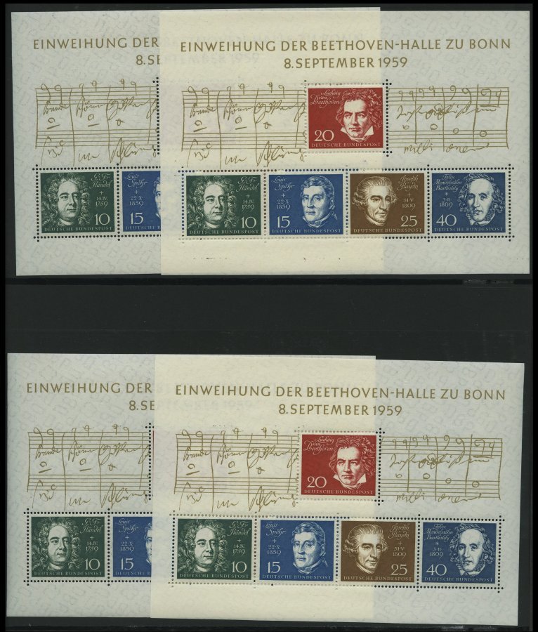 LOTS Bl. **, 1959-86, Partie Blocks, U.a. Bl. 2 (23x), Bl. 3 (13x) Etc., Nur Prachterhaltung, Mi. 1400.- - Used Stamps