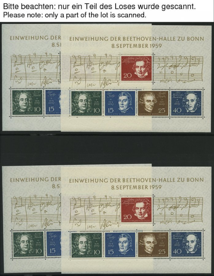 LOTS Bl. **, 1959-86, Partie Blocks, U.a. Bl. 2 (23x), Bl. 3 (13x) Etc., Nur Prachterhaltung, Mi. 1400.- - Used Stamps