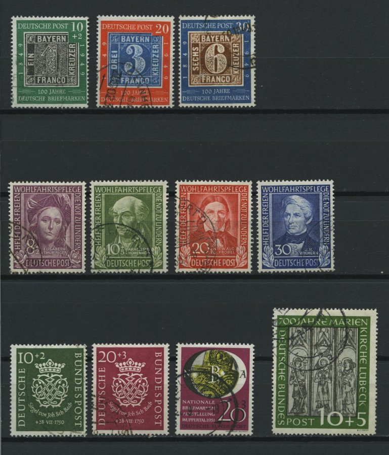 LOTS O, Partie Verschiedener Gestempelter Besserer Werte Bis 1954, Fast Nur Prachterhaltung, Mi. 1093.- - Used Stamps