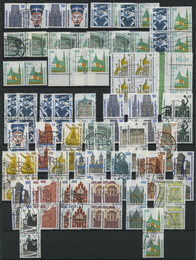 LOTS O, 1951-2000, Umfangreiche Lagerpartie Freimarken, Mit Viererblocks Und Vielen Zusammendrucken, Meist Pracht, Fundg - Used Stamps