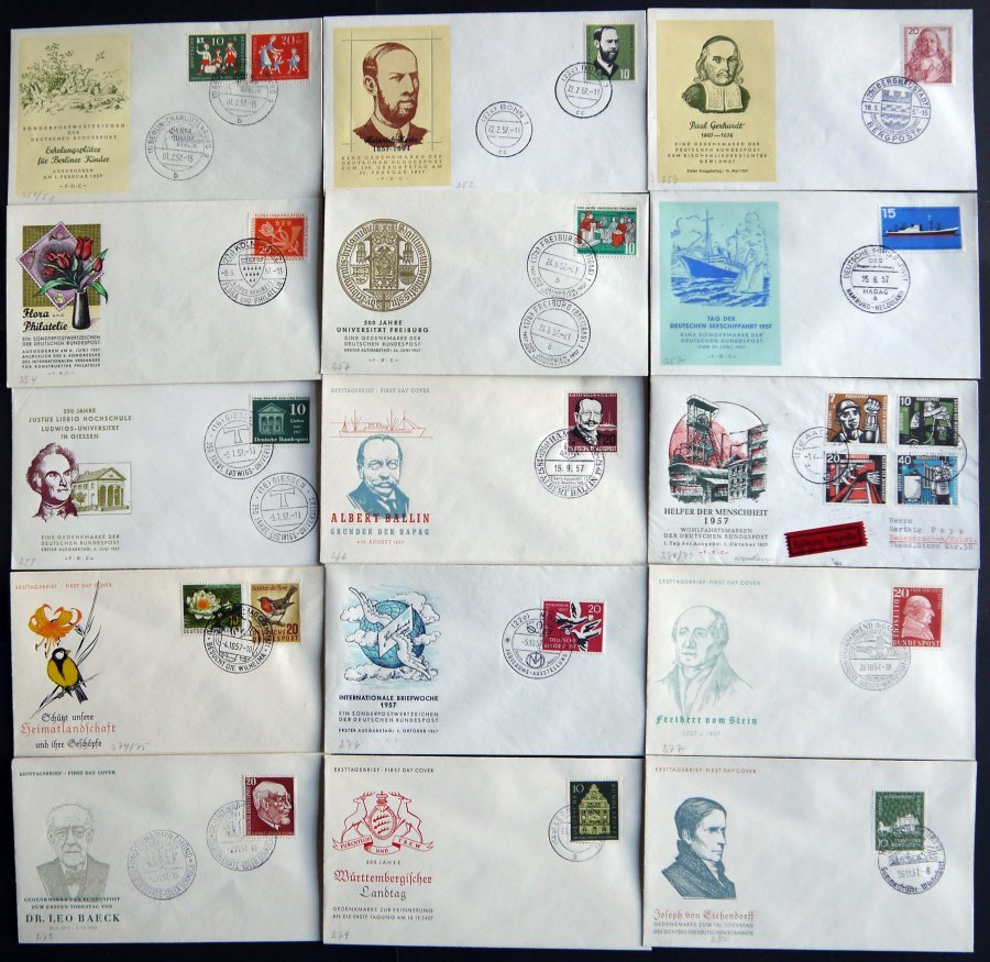 LOTS 1954-59, Partie Von 58 Verschiedenen FDC, Fast Nur Prachterhaltung, Mi. 1460.- - Used Stamps