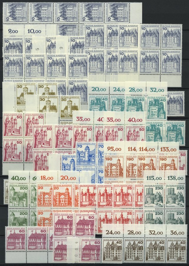 LOTS Aus 913-1938 Paar **, 1977-97, Kleine Dublettenpartie Waagerechte Paare Burgen Und Schlösser Und Sehenswürdigkeiten - Used Stamps