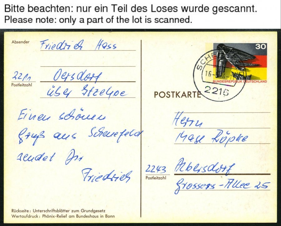 GANZSACHEN PSo 3-PSo 44 BRIEF, 1971-96, Komplett Ungebraucht Und Gestempelt (meist Gefälligkeitsstempel), Dazu Einige Do - Collections