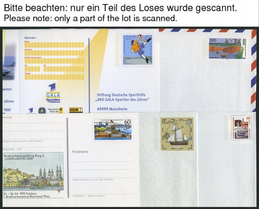 GANZSACHEN 1982-2002, 90 Verschiedene Ganzsachen, Ungebraucht, Pracht - Collections