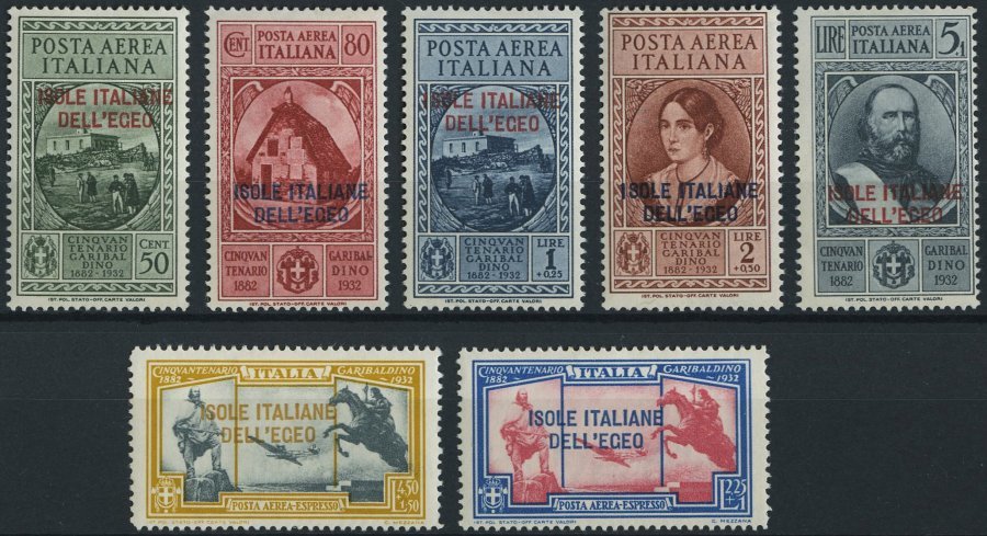 ÄGÄISCHE INSELN 98-104 *, 1932, ISOLE ITALIANE DELL`EGEO, Falzrest, Prachtsatz, Mi. 600.- - Egeo