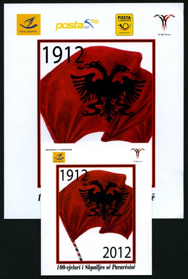 ALBANIEN 3411-14 **, 2012, Unabhängigkeit Im Markenheftchen, Dazu Sonderheft Mit Albanien Nr. 3412, Kosovo Nr. 237 Und M - Albania