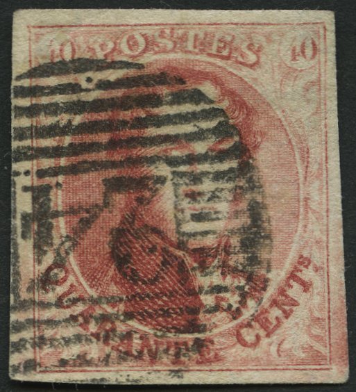 BELGIEN 9II O, 1958, 40 C. Karminrosa, Nummernstempel 24, Allseits Breitrandig, Kabinett, Gepr. Grobe - Belgium