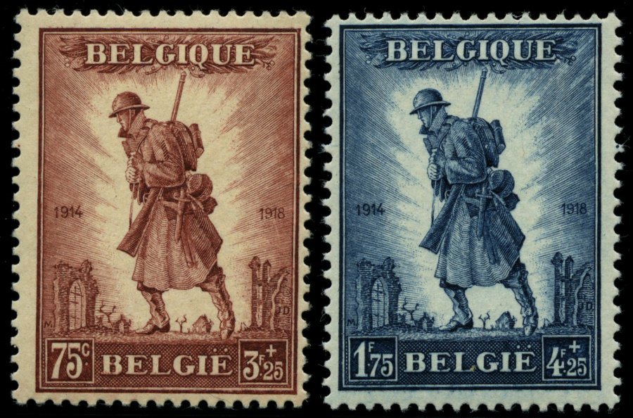 BELGIEN 342/3 *, 1932, Infanterie, Falzrest, Pracht, Mi. 150.- - Bélgica