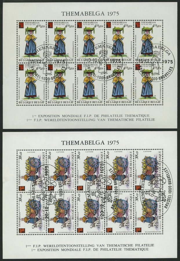 BELGIEN 1841-46 O, 1975, Kompletter Kleinbogensatz Thema-Belga Mit Sonderstempel, Pracht, Mi. 45.- - Bélgica