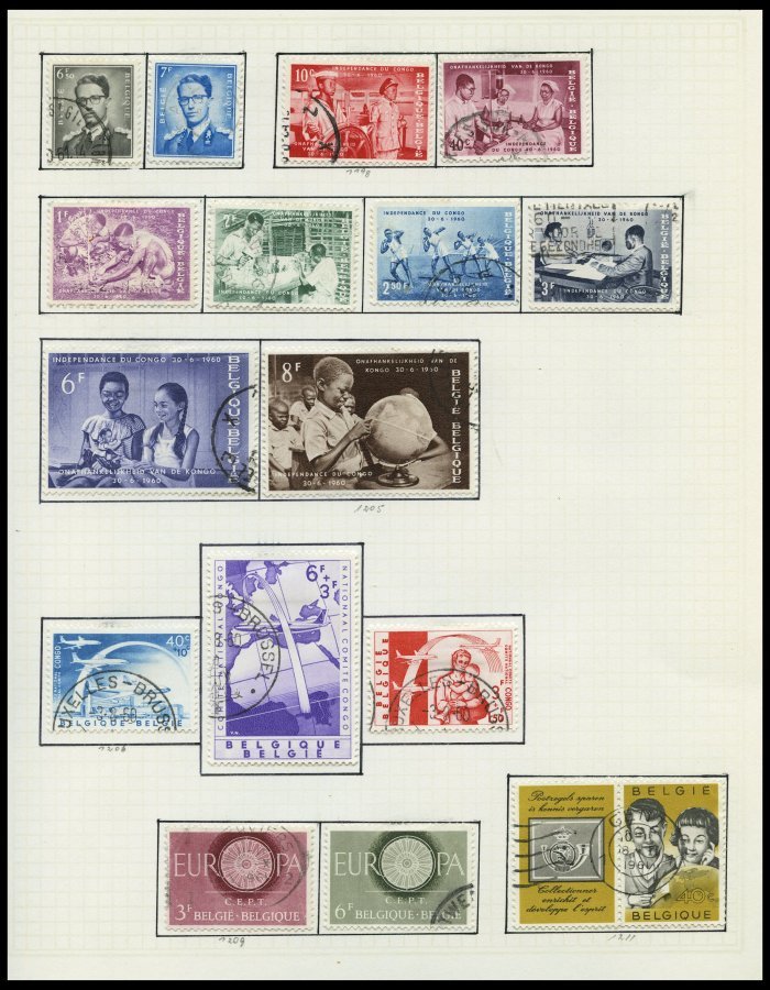 SAMMLUNGEN, LOTS O, Gestempelte Sammlung Belgien Von 1956-90, Ab 1960 Wohl Recht Komplett, Fast Nur Prachterhaltung - Collections