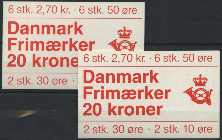 ZUSAMMENDRUCKE MH 33 **, 1984, 2 Markenheftchen Der Freimarken, Deckel Mit Stamp Joker 11 + 12, Pracht, Mi. 76.- - Otros & Sin Clasificación