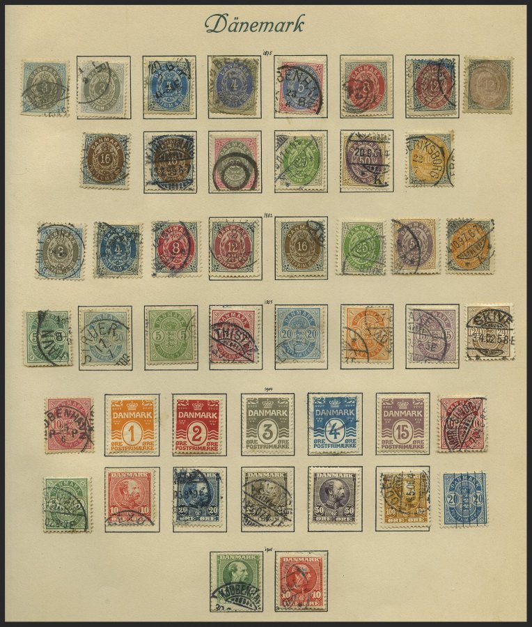 SAMMLUNGEN, LOTS O, *, 1851-1941, Interessanter Alter Sammlungsteil Dänemark Mit Vielen Guten Mittleren Werten, Auch Die - Altri & Non Classificati