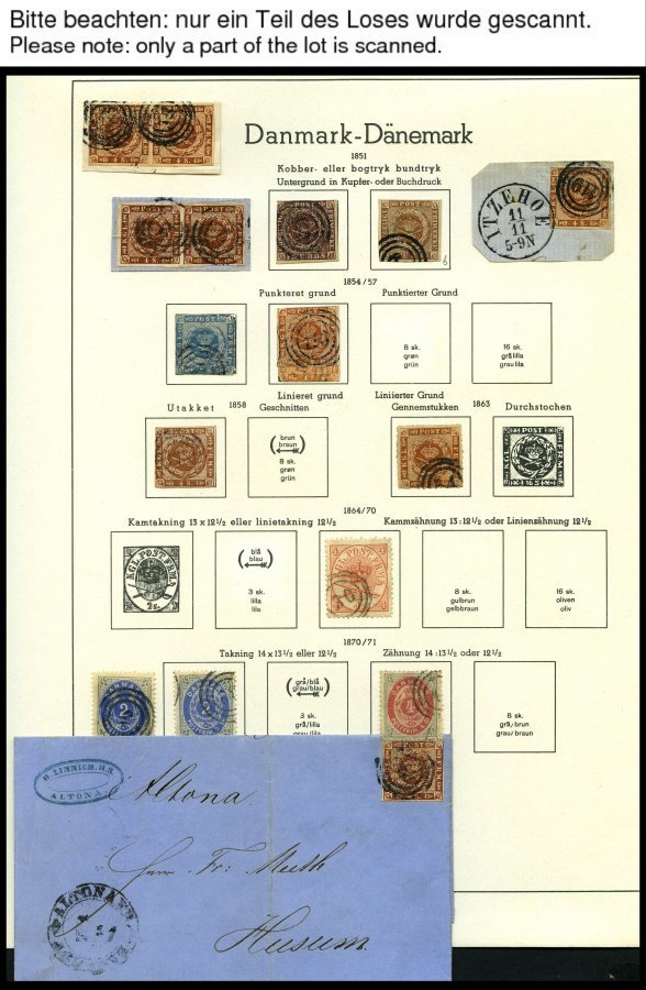 SAMMLUNGEN, LOTS O, Fast Nur Gestempelte Sammlung Dänemark Von 1851-1958 Mit Diversen Mittleren Werten, Feinst/Pracht, B - Otros & Sin Clasificación