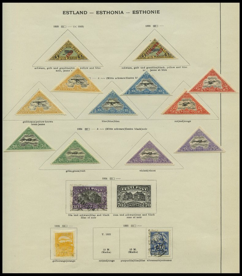 ESTLAND *,o , Alter Sammlungsteil Estland Bis 1940 Auf Schaubek Seiten, Meist Prachterhaltung - Estonia