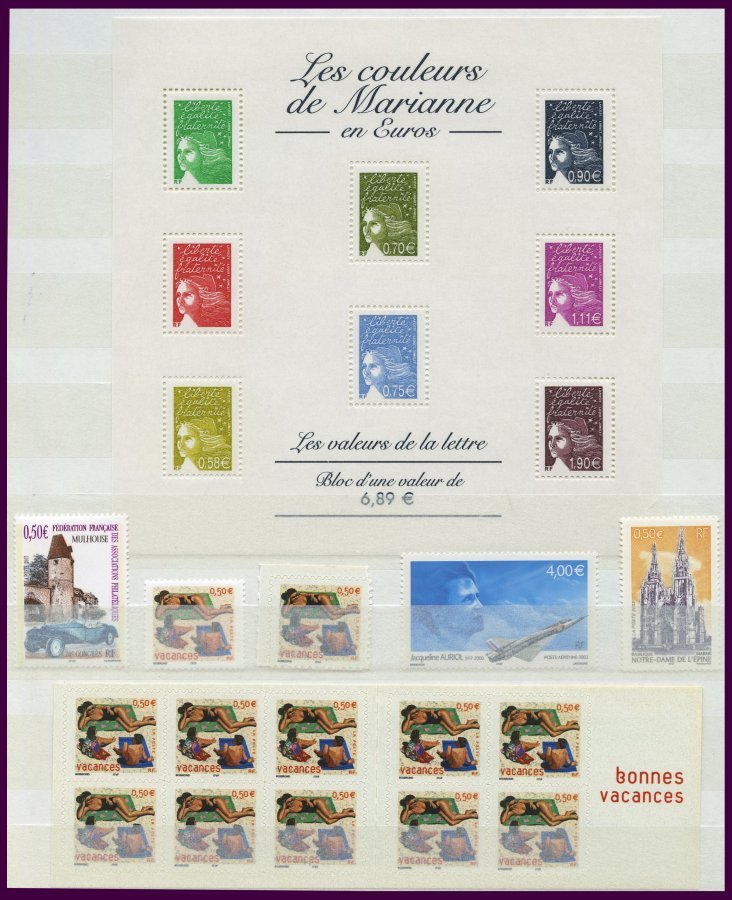 FRANKREICH 3677-3773 **, 2003, In Den Hauptnummern Kompletter Jahrgang Mit Kleinbogen, Markenheftchen Etc., Pracht, Mi. - Otros & Sin Clasificación