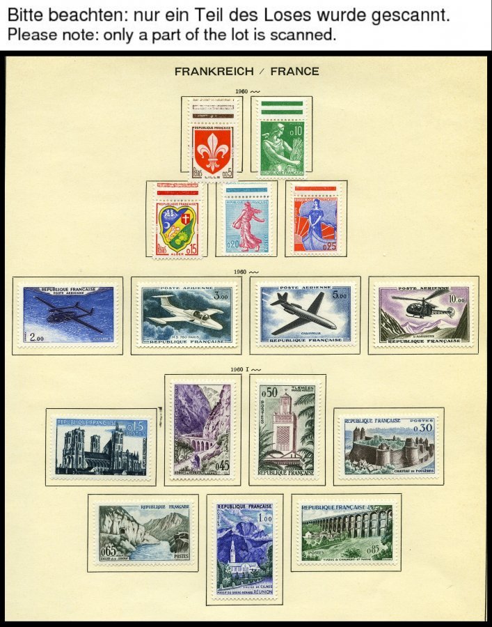 SAMMLUNGEN *, ungebrauchte Sammlung Frankreich von 1960-72 auf Schaubek-Seiten, bis auf wenige Werte komplett, fast nur