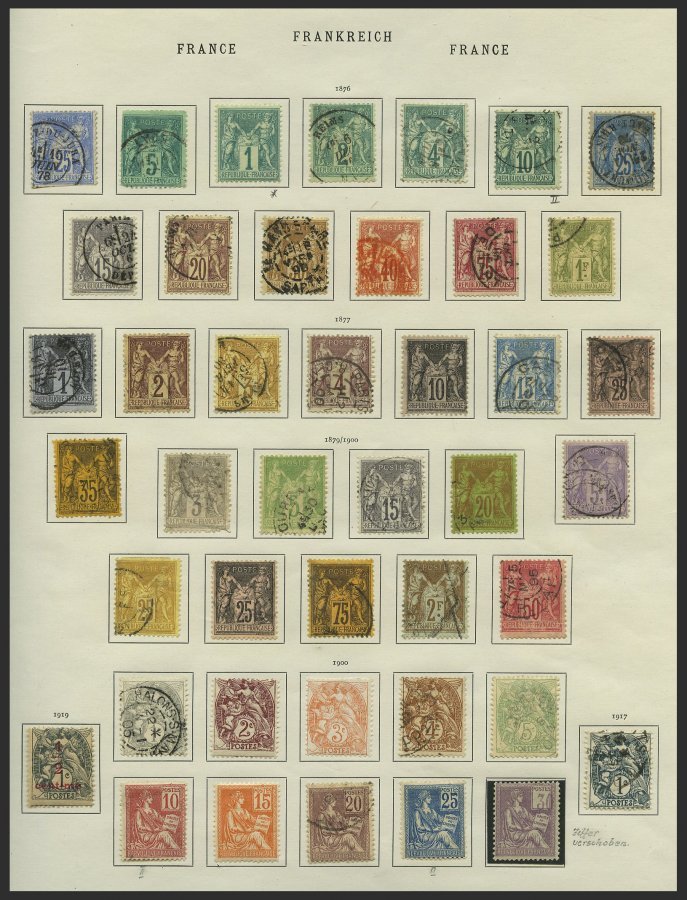 LOTS O, *, 1876-1900, Albumseite Mit U.a. Nr. 56I *, 60 II Gestempelt, 94/5 * Etc., Etwas Unterschiedlich - Otros & Sin Clasificación