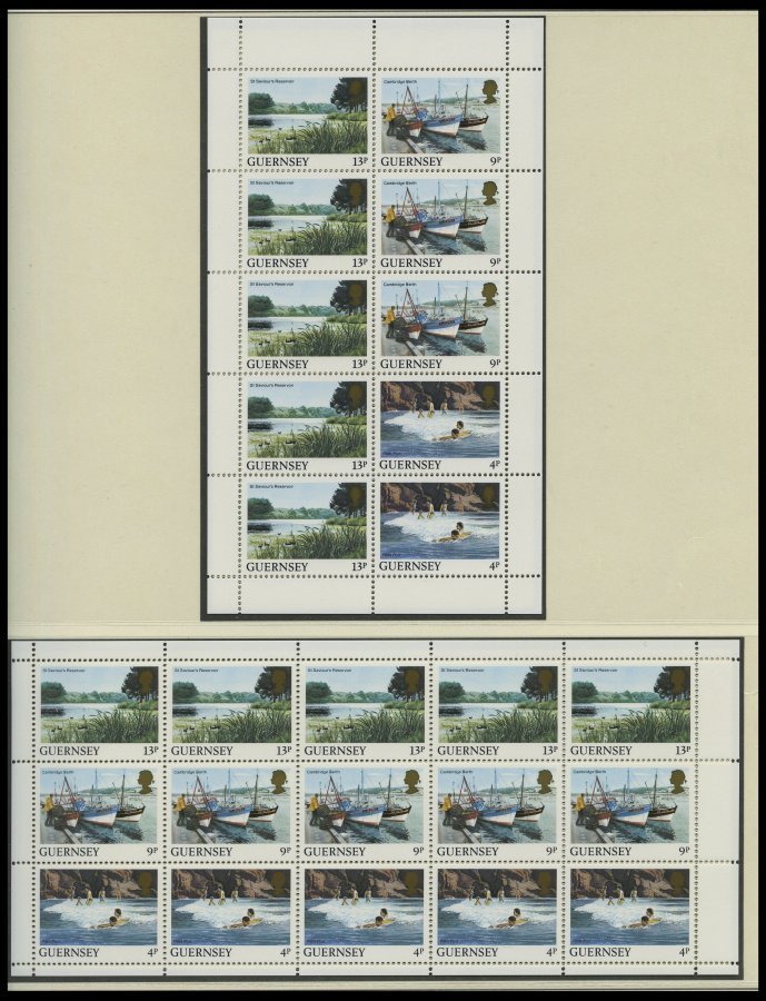 SAMMLUNGEN, LOTS Bl.,KB,H-Bl. **, 1976-86, Kleine Partie Verschiedener Blocks, Kleinbogen Und Heftchenblätter Großbritan - Colecciones Completas