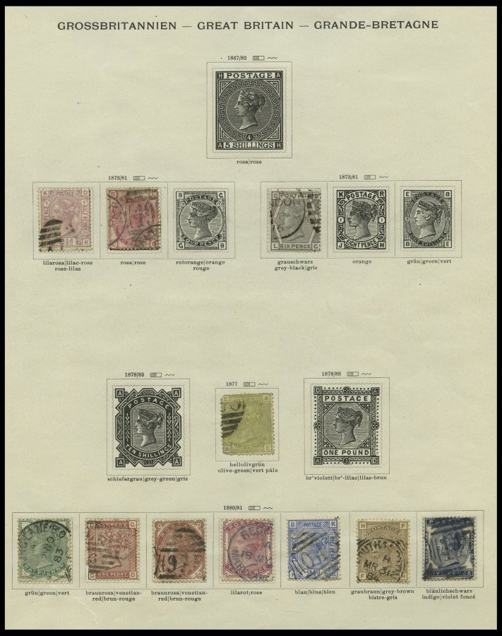 SAMMLUNGEN, LOTS O,* , Alter Sammlungsteil Großbritannien Bis 1939 Auf Schaubek Seiten, Anfangs In Stark Unterschiedlich - Collections