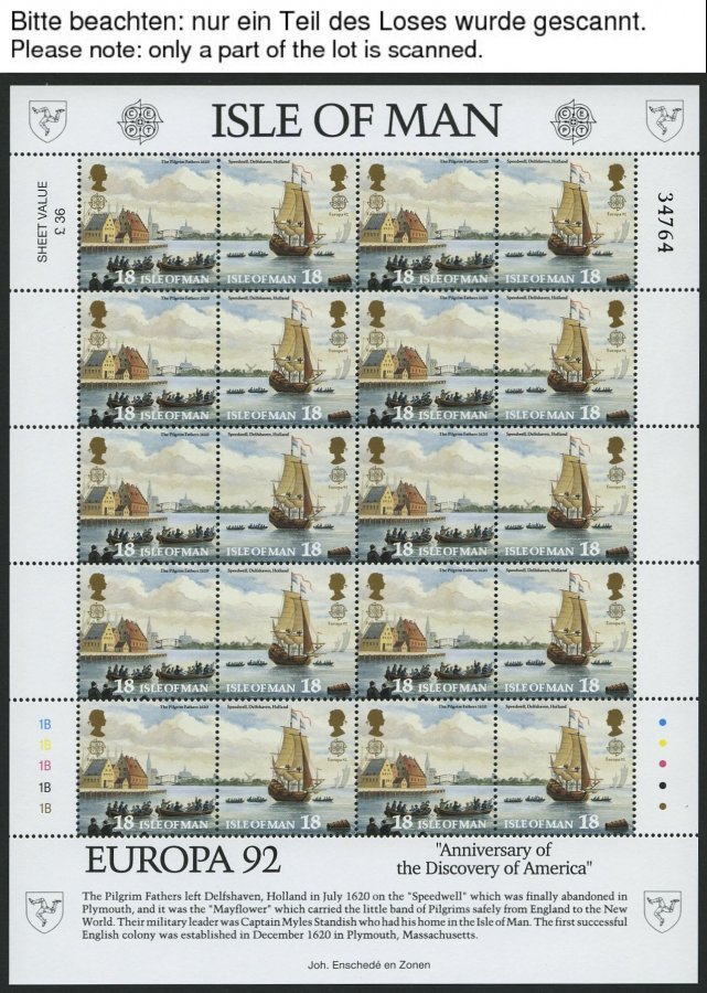 INSEL MAN KB **, 1976-94, Europa, Bis Auf 1977 Alle 18 Kleinbogensätze Komplett, Pracht, Mi. 520.- - Isle Of Man