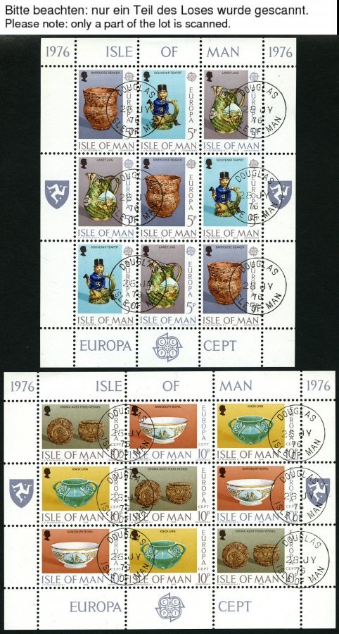 INSEL MAN Aus 82-430 KB O, 1976-90, Europa, Komplett In Kleinbogen Mit Ersttagsstempeln, Pracht, Mi. 316.40 - Isle Of Man