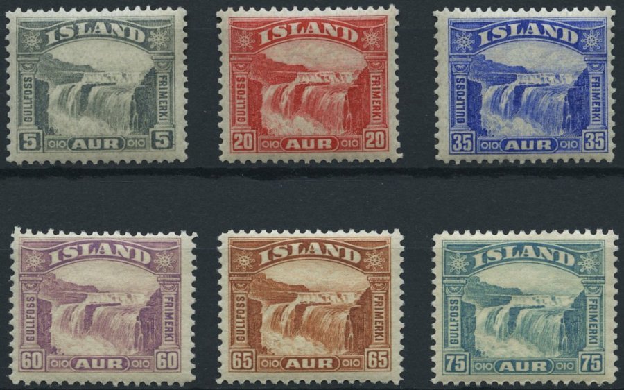 ISLAND 150-55 *, 1931/2, Gullfoss-Wasserfall, Falzrest, Prachtsatz - Otros & Sin Clasificación