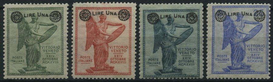 ITALIEN 201-04C *, 1924, Sieg In Venetien, Gezähnt 14:131/2, Falzrest, Prachtsatz - Italy