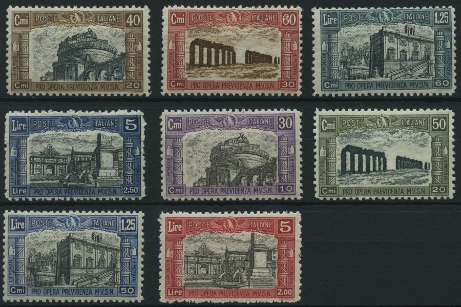 ITALIEN 249-52,275-78 *, 1926/8, Nationalmiliz I Und II, Falzreste, 2 Sätze üblich Gezähnt Pracht - Italy