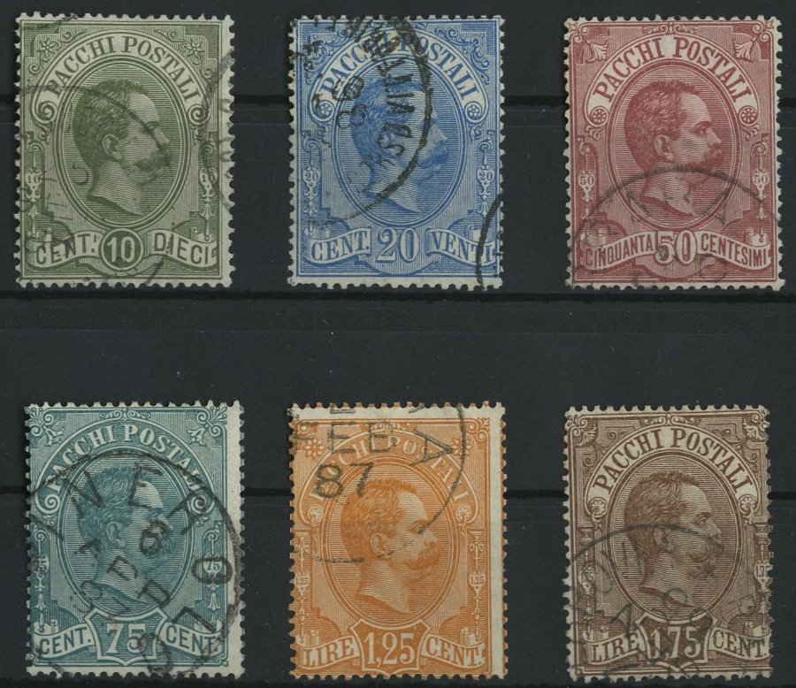 PAKETMARKEN Pa 1-6 O, 1884, König Umberto, üblich Gezähnter Prachtsatz, Mi. 250.- - Postal Parcels