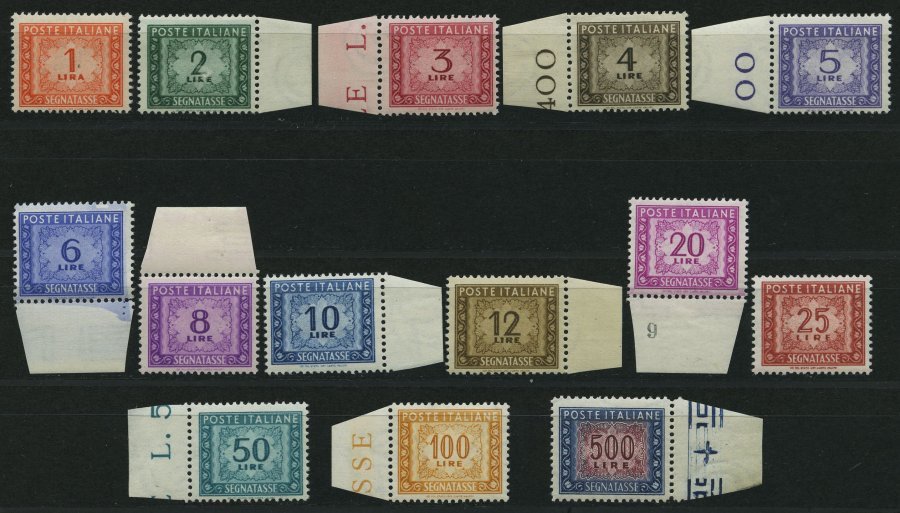 PORTOMARKEN P 74-87 **, 1947/54, Ziffer, Wz. 3, Prachtsatz, Mi. 420.- - Impuestos