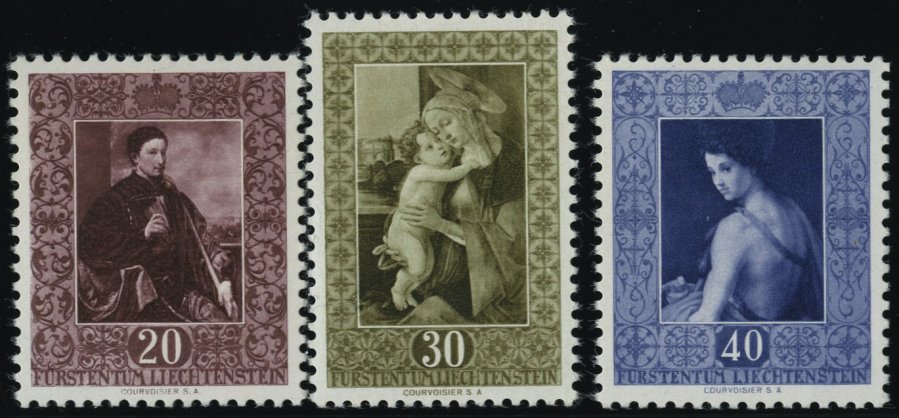 LIECHTENSTEIN 306-08 **, 1952, 3. Gemäldeserie, Prachtsatz, Mi. 140.- - Other & Unclassified