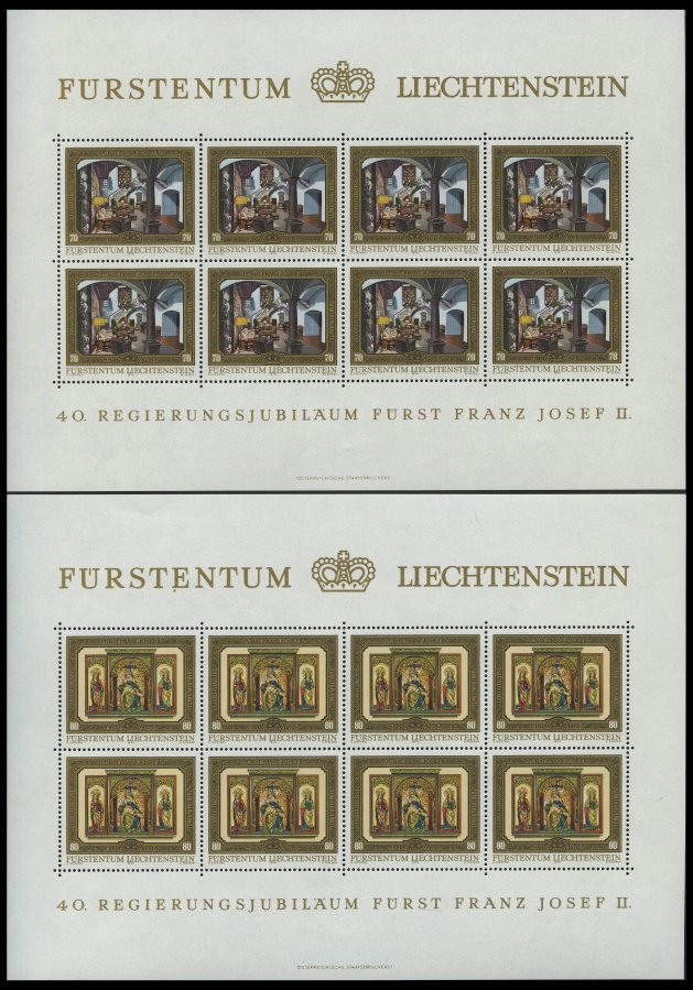 LIECHTENSTEIN 706-09KB **, 1978, 40. Jahrestag Der Thronbesteigung Im Kleinbogensatz, Pracht, Mi. 70.- - Other & Unclassified