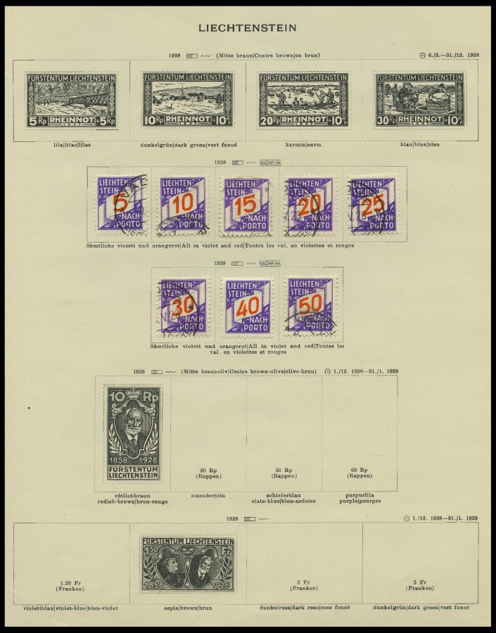 SAMMLUNGEN O,* , Kleiner Alter Sammlungsteil Liechtenstein Bis 1937 Auf Schaubek Seiten, Meist Prachterhaltung - Collections