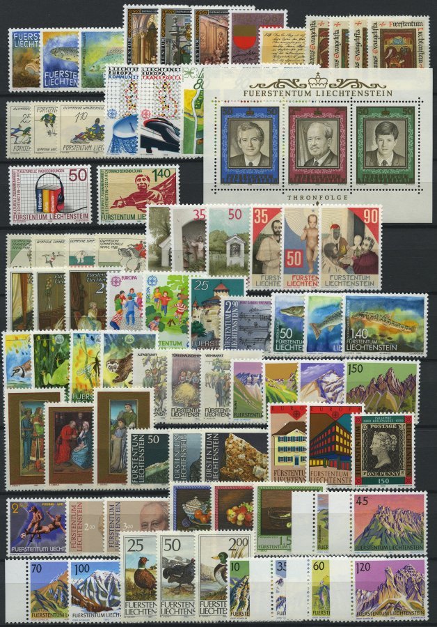 SAMMLUNGEN **, Komplette Postfrische Sammlung Liechtenstein Von 1981-90, Prachterhaltung - Collections