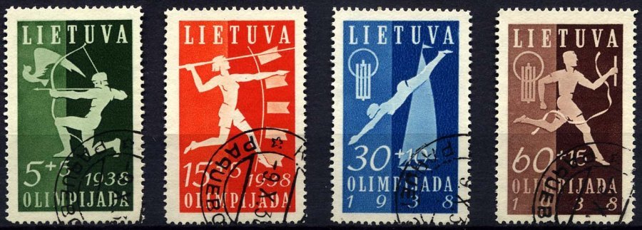 LITAUEN 417-20 O, 1938, Nationale Sportspiele, üblich Gezähnter Prachtsatz, Mi. 60.- - Lituania