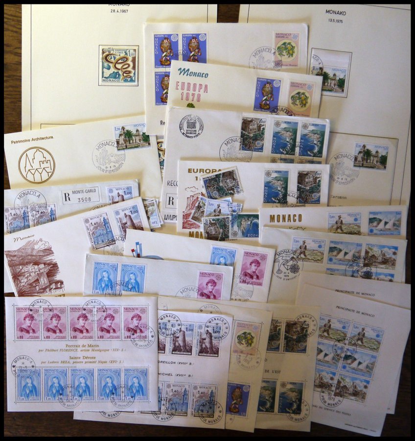 SAMMLUNGEN, LOTS Brief,o , 1967-79, Lot Von 13 FDC`s, Dazu Einzelmarken Und 6 Fast Nur Verschiedene Blocks, Fast Nur Pra - Other & Unclassified